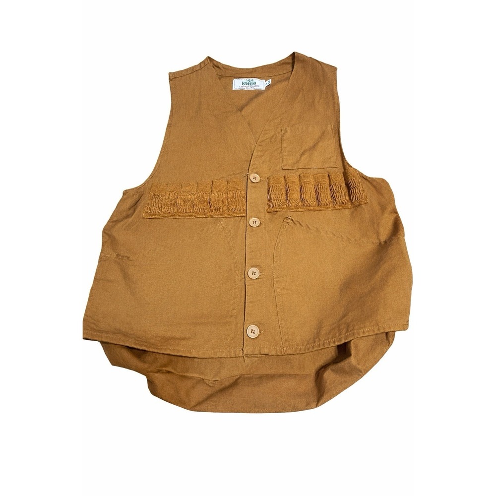 RedHead Craftsman 1856 Hunting Vest Tan Cotton Shell Pockets Outdoors S